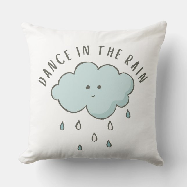 Dance In The Rain Throw Pillow (Front)