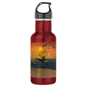     Dance in the Sunset Glow   handmade artwork  532 Ml Water Bottle