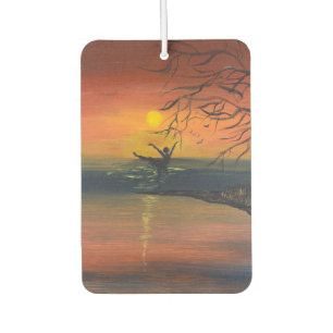     Dance in the Sunset Glow   handmade artwork  Car Air Freshener