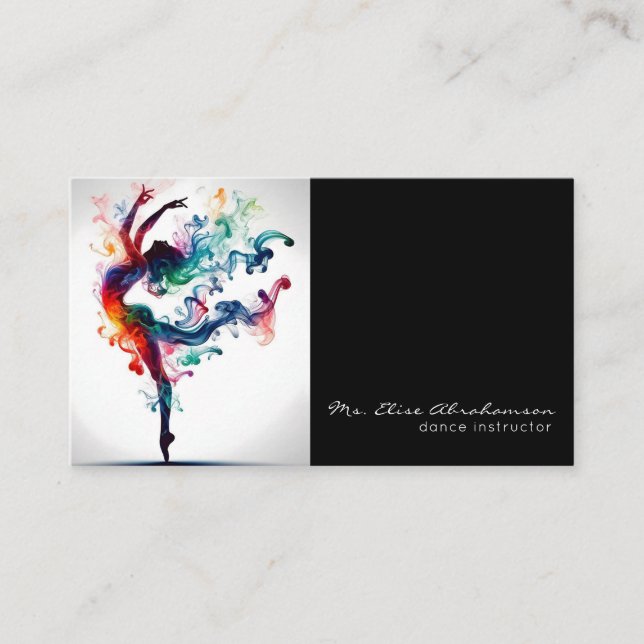 Dance Instructor Ballet Ballerina Teacher Business Card (Front)