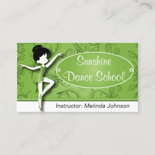 Dance Instructor Ballet Dancer Ballerina Business Card