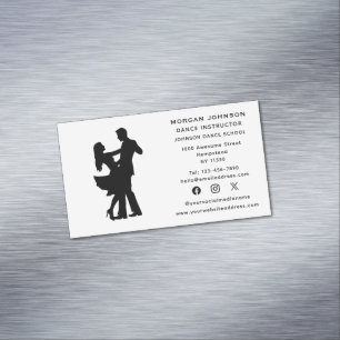 Dance Instructor Ballroom Dancing Social Media Magnetic Business Card