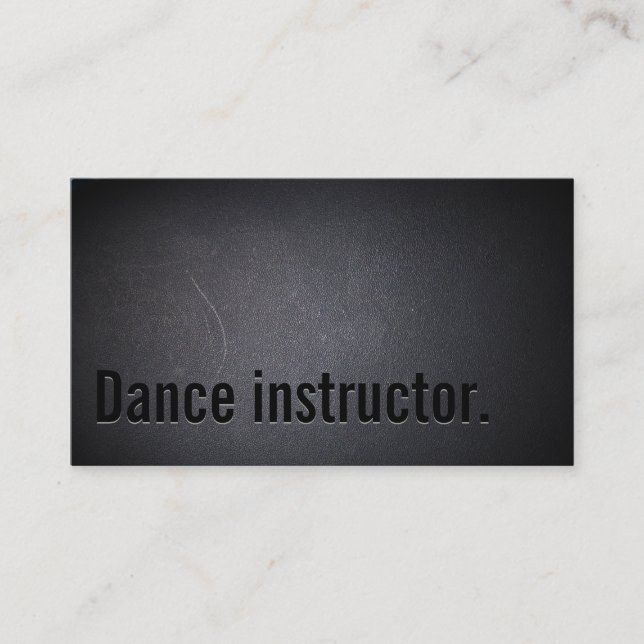 Dance instructor Bold Minimalist Business Card (Front)
