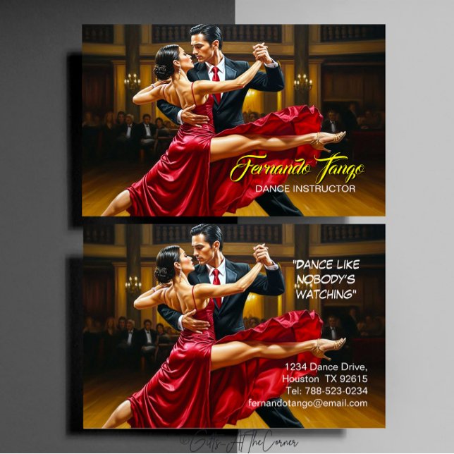 Dance Instructor  Business Card (Creator Uploaded)
