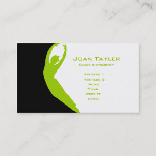 Dance Instructor Business Card