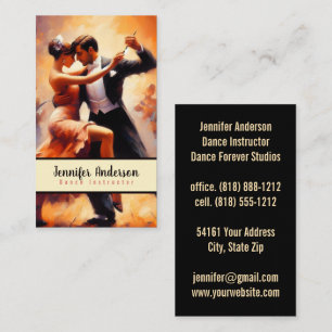 Dance Instructor Couples Dancing Business Card