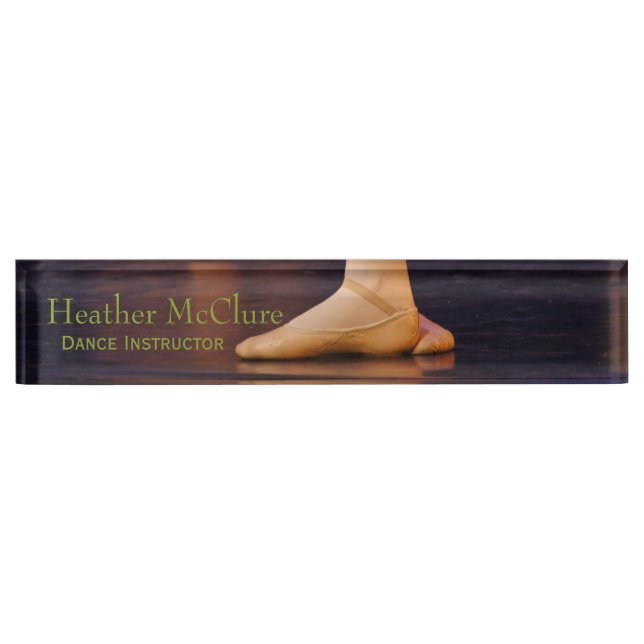 Dance Instructor Desk Nameplate (Front)