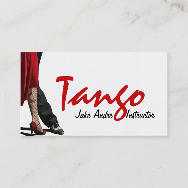 Dance Instructor Studio Lessons Business Card (Front)