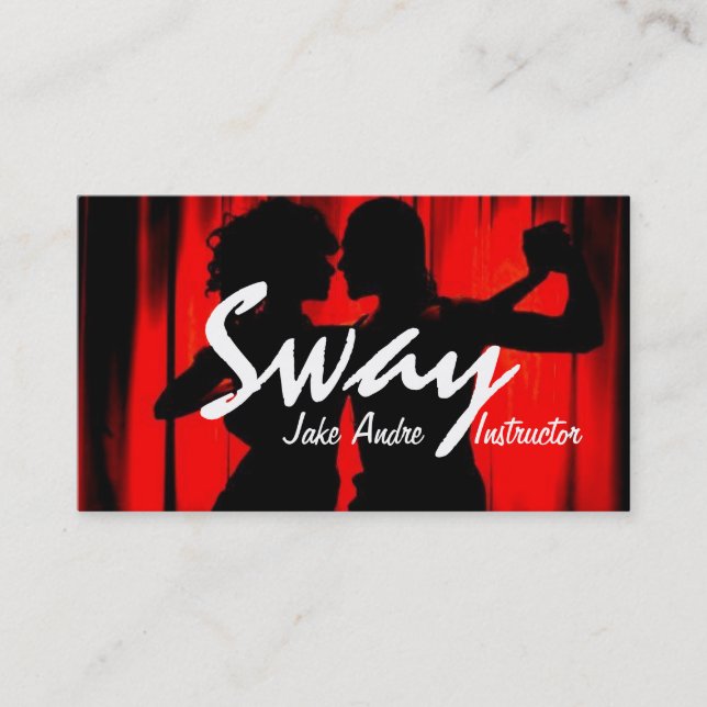 Dance Instructor Studio Lessons Business Card (Front)