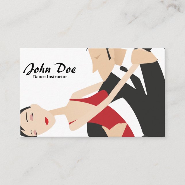 Dance Instructor Tango Business Card (Front)