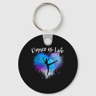 Dance Is Life Ballet Dancing Ballerina Teen Tween  Key Ring