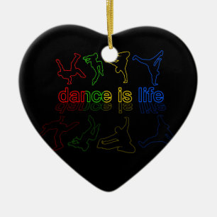 Dance is life ceramic tree decoration