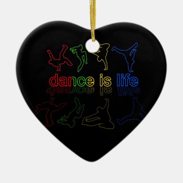 Dance is life ceramic tree decoration (Front)