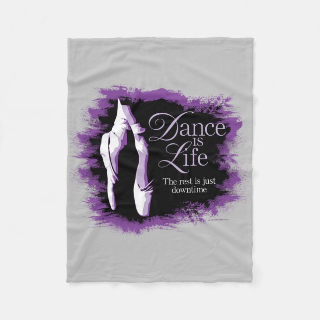 Dance Is Life Fleece Blanket (Front)