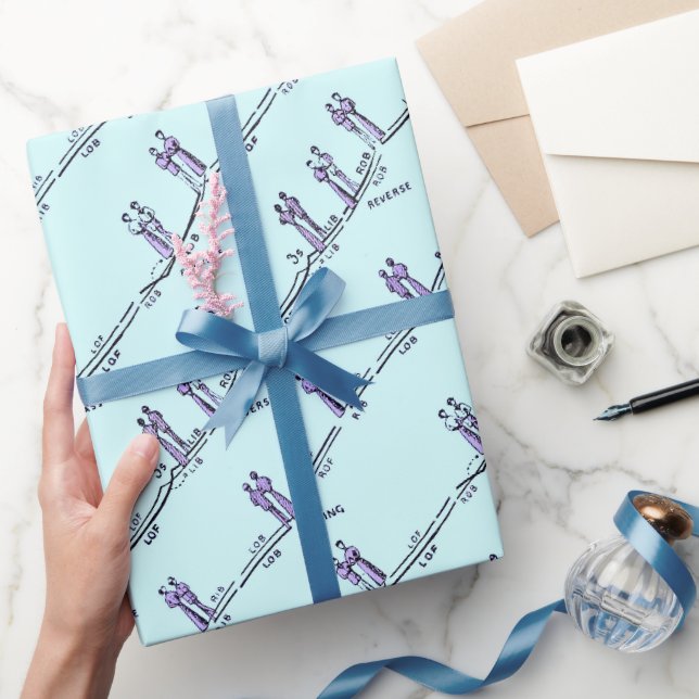 Dance Lessons Wrapping Paper (Blue) (Gifting)