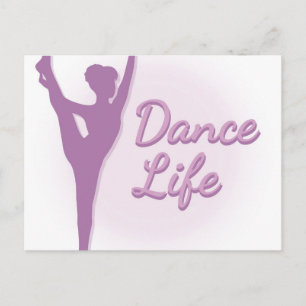 Dance Life Ballerina - Purple - Postcard