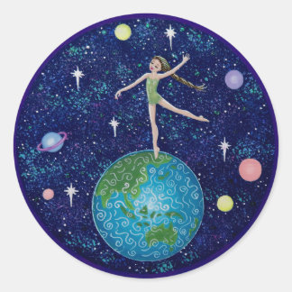 Dance lightly on the Earth my Child Classic Round Sticker