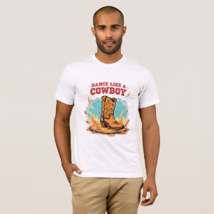 Dance Like a Cowboy – Western Boot Rodeo T-Shirt