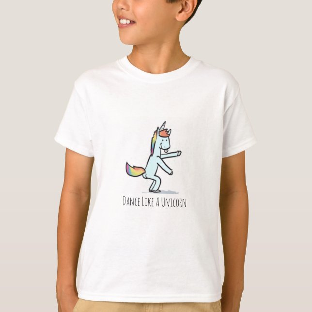 Dance Like A Unicorn Funny T-Shirt (Front)