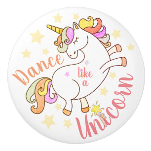 Dance like a Unicorn, shine like a star customised Ceramic Knob