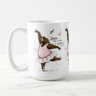 Dance Like No One is Watching Funny Ballet Bear Coffee Mug