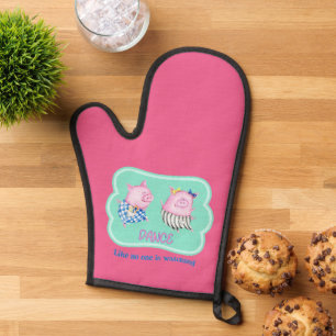 Dance Like No One is Watching Happy Dancing Pigs Oven Mitt