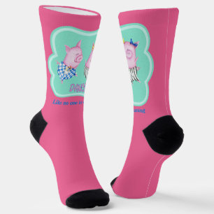 Dance Like No One is Watching Happy Dancing Pigs   Socks