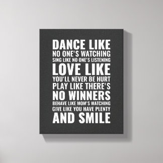 Dance Like No One Is Watching Wall Art Quote 