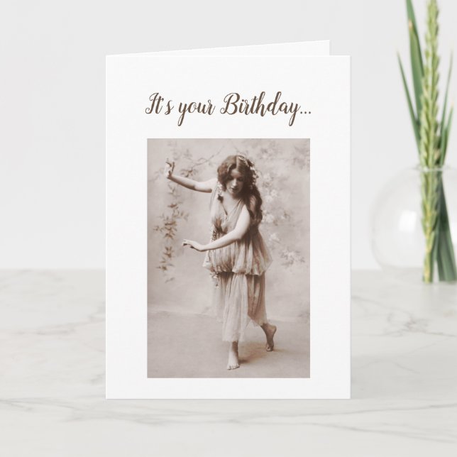 Dance Like No one's Watching Birthday Vintage Card (Front)