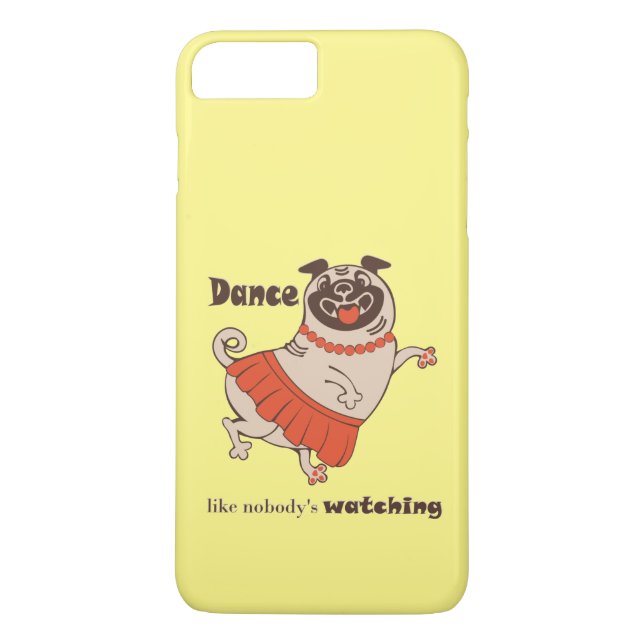 Dance like nobody is watching Pug Girl  Case-Mate iPhone Case (Back)