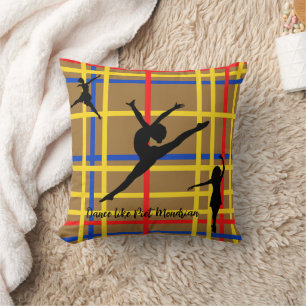 Dance like Piet Mondrian Modern Art  Cushion