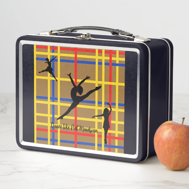 Dance like Piet Mondrian Modern Art  Metal Lunch Box (In Situ)