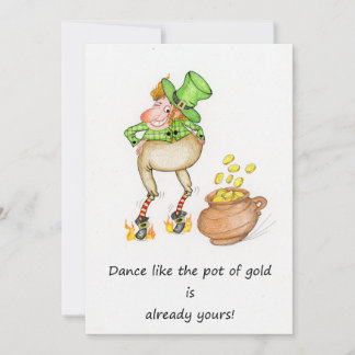 Dance likethe pot of gold is already yours! holiday card