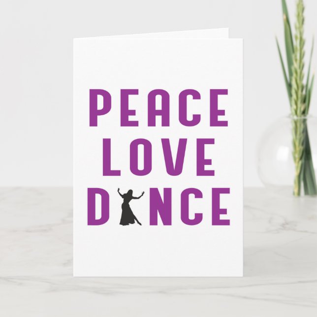 Dance Love Dancing Party Sport Dancer Funny Gift Card (Front)