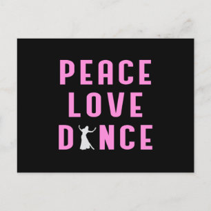 Dance Love Dancing Party Sport Dancer Funny Gift Postcard