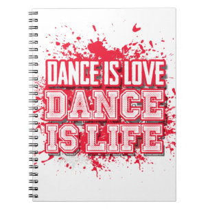 Dance Love Writing Journal in Candy Apple Red -