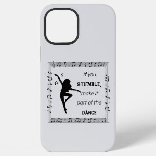 Dance Lover Inspirational Quote with Musical Notes iPhone 12 Pro Max Case