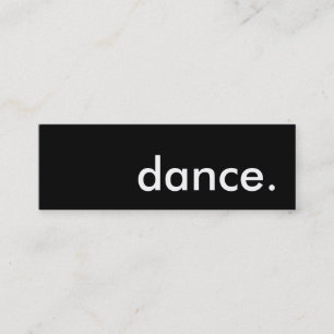 dance. mini business card