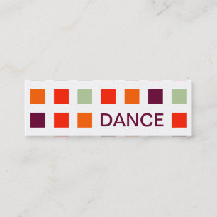 DANCE (mod squares) Mini Business Card