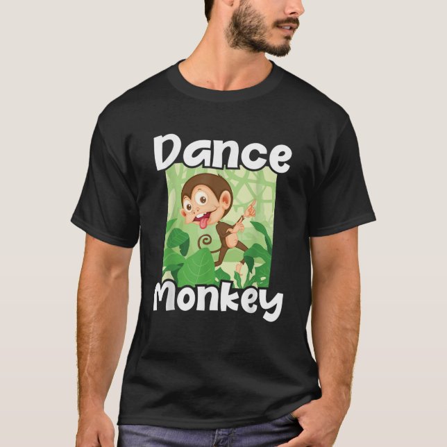 Dance Monkey Disco Monkeys Primate Jungle Zoo Anim T-Shirt (Front)