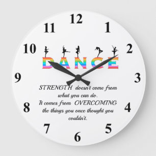 Dance, multi-coloured large clock