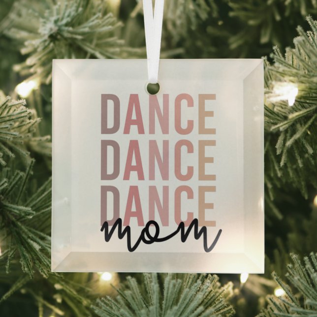 Dance Mum | Dance Mama | Dancer Mama Gifts Glass Tree Decoration (Insitu)