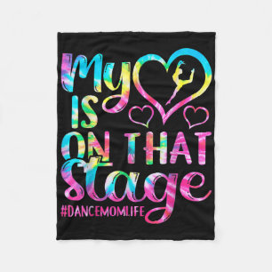 Dance Mum Retro My Heart Is On That Stage Dance Re Fleece Blanket
