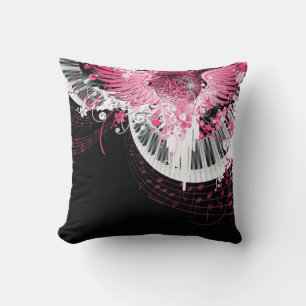 Dance Music Disco Ball Piano Couch Throw Pillow