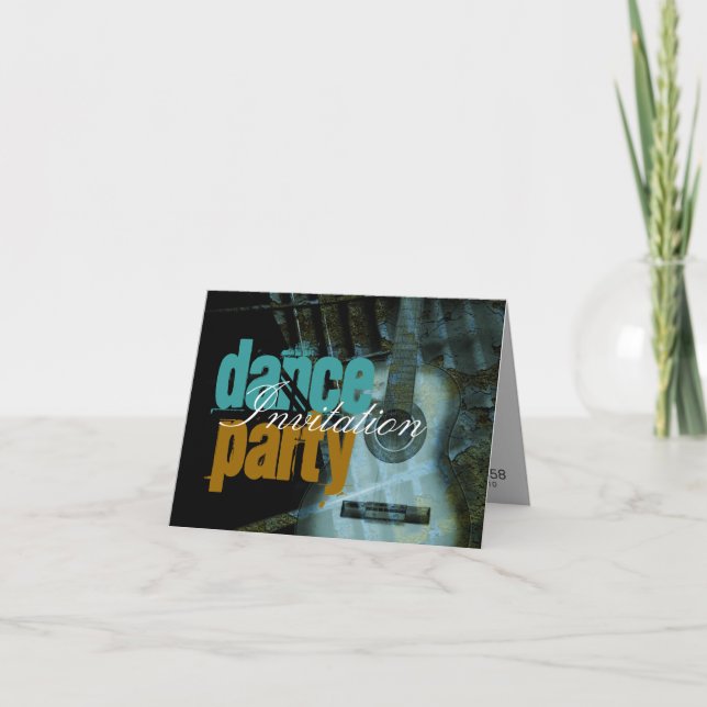 Dance Music Party Invitation Card (Front)