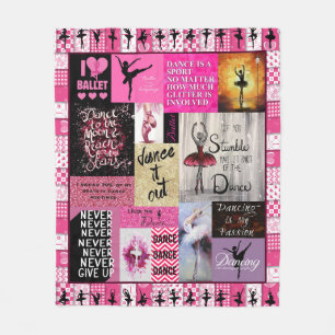 Dance- my passion Ballet Dancing Ballerinas Girl Fleece Blanket