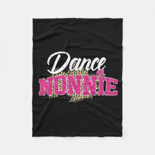 Dance nonnie leopard funny dancing nonnie mother's fleece blanket