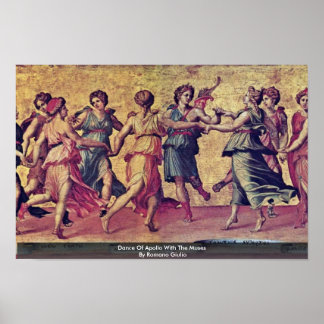 Dance Of Apollo With The Muses By Romano Giulio Poster