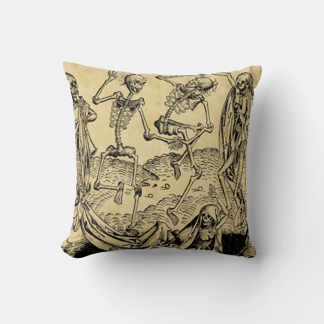 Dance Of Death By Michael Wolgemut 1493 Cushion (Front)