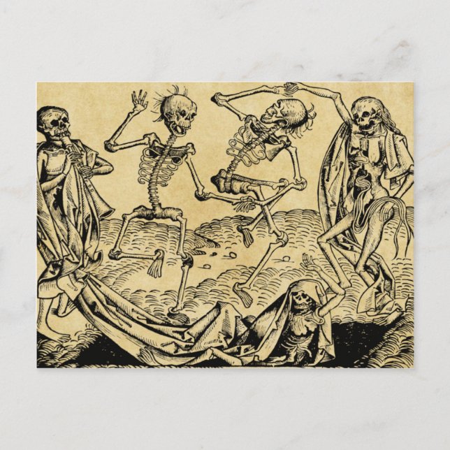 Dance Of Death By Michael Wolgemut 1493 Postcard (Front)